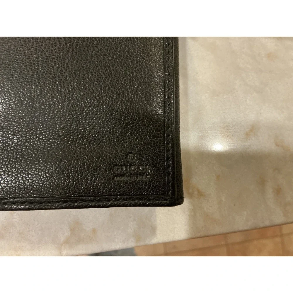 Gucci Black Pebbled Leather Continental Wallet with‎ Red & Blk Ribbon Bow Detail - Picture 5 of 16